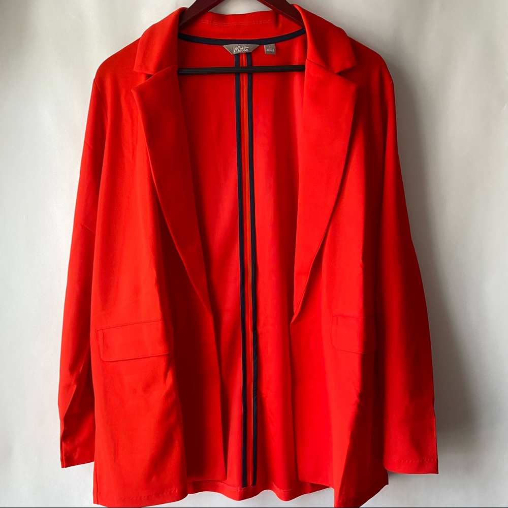 Ladies motto cherry‎ red blazer size large
